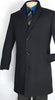 Men's Car Coat - Mid length Wool Coat Collection in a Soft Cashmere Blend - Dark color black Overcoat - Mens Overcoat