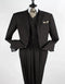 Pleated Suit - Mens Suits With Pleated Pant -  Regular Fit Suit - Single Pleated Black Pant Suit