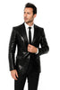 Black Sequin Tuxedo Blazer
