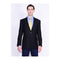 Black Solid Two Button Wool Blazer buttons Sport coat