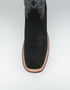 Los Altos Men's Nobuck Black Wide Square Toe Boot