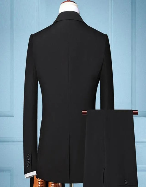 Three Pieces Groom Tuxedos Groomsmen Best Man Suit Wedding Men Suits