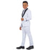 New Stacy Adams Boys Black Tuxedo Set, 5-Piece Black Shawl Collar