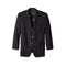 Black Two Button Single Breasted Portly Classic Blazer