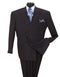 Pleated Dress Men Suits - Mens Classic Double Breasted Smooth Pinstripe Black Suit