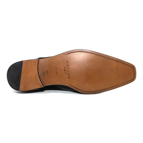 Men Black and Grey Suede Wing Tip Oxford By Mezlan Made In Spain Brand