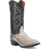 Dan Post Men’s Manning Black and Natural Python 13” Round Toe Leather Boot