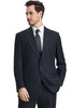 Men's Stacy Adams Peak Lapel Black Windowpane Plaid Suit With A Scoop Neck Vest