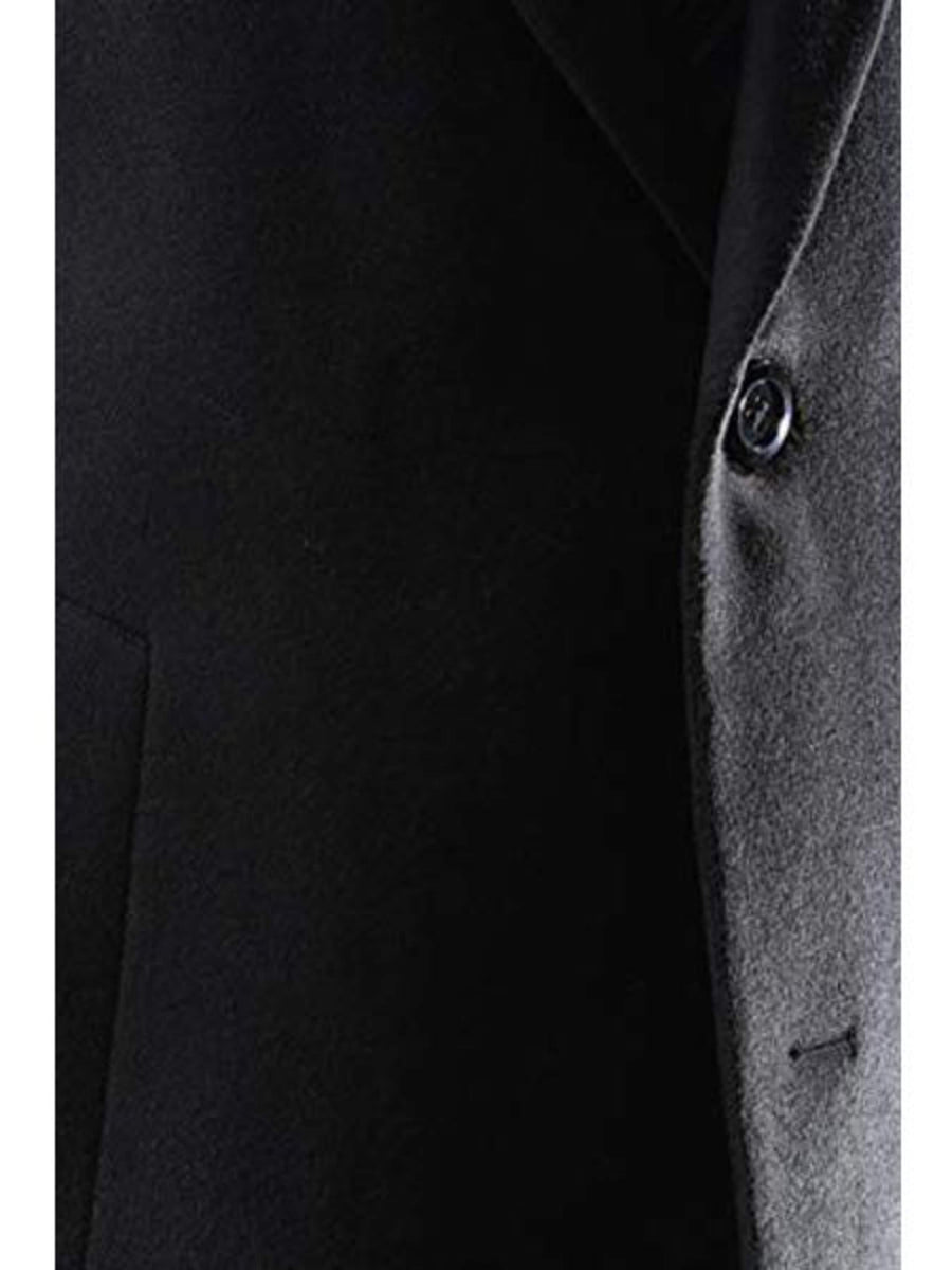 Men'S Double Breasted Black Men'S Carcoat - Car Coat Mid Length Three Quarter Length Coat main image 1