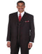 Pleated Dress Men Suits - Mens Vintage Vested Gangster Bold Pinstripe Fashion Black and Red Suit