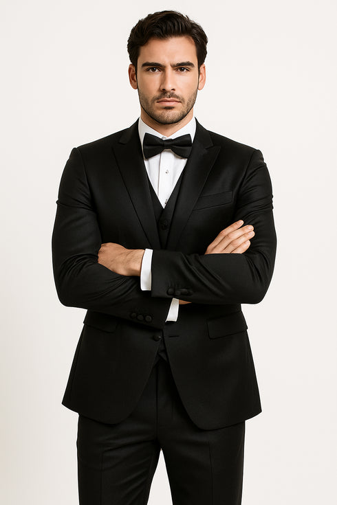 Black -satin-tux-wedding-prom
