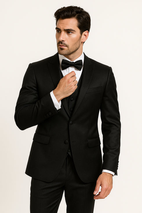 Black -satin-tux-wedding-prom