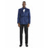 Knot Side Textured Paisley 2pc Tuxedo, Blue
