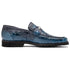Men's Mauri Casual Alligator Loafers Blue Metal Bit Debonair