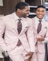 Nathaniel Stylish Blushing Pink Slim Fit Groomsmen Suits
