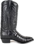 Original Black Caiman (Gator) Belly Skin Round Toe Boot