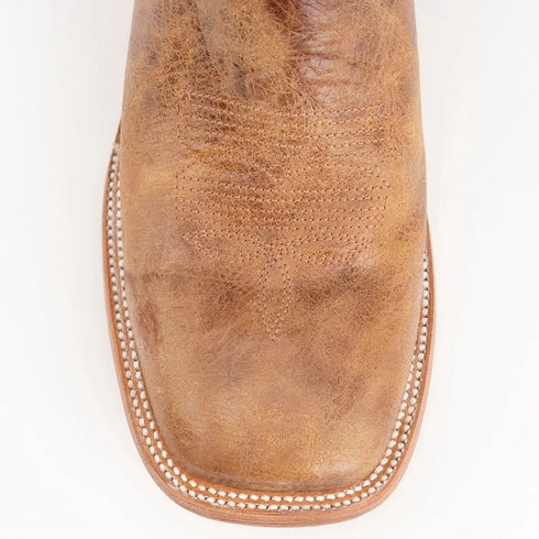 Ferinni Boot - Mens Dress Cowboy Boot - Ferrini Men's Maddox Leather Boots Handcrafted - Antique Saddle in Antique Saddle