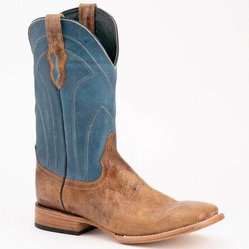 Ferinni Boot - Mens Dress Cowboy Boot - Ferrini Men's Maddox Leather Boots Handcrafted - Antique Saddle in Antique Saddle