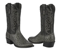 Botas de Avestruz Original Punta Redonda LAB-650309