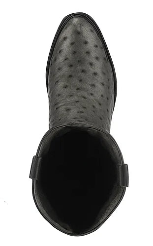 Botas de Avestruz Original Punta Redonda LAB-650309