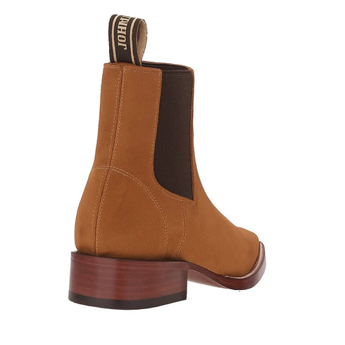 Botines Charros de Gamuza Punta Cuadrada Color Shedron LAB-82B6350