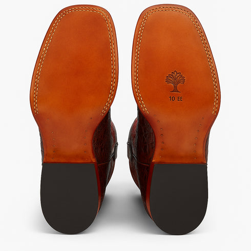 Botas Cuadrada de Cocodrilo Caiman Lomo