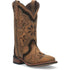 Laredo Bouquet Honey Leather Square Toe Women Boots