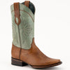 Ferinni Boot - Mens Dress Cowboy Boot - Ferrini Men's Santa Fe Leather Boots Handcrafted - Brandy