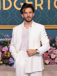 Bridgerton Premiere Jonathan Bailey White Suit