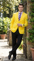 Men’s Bright Yellow Blazer – Classic Two Button Formal Sport Coat for Wedding, Party and Statement Wear