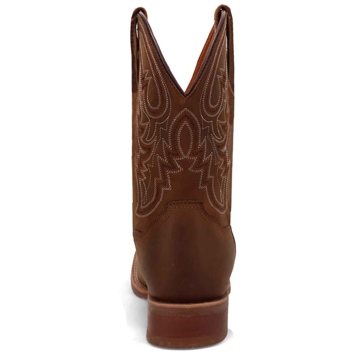 Dan Post Murray Men's Brown Bison Leather Square Toe Rugged Western Cowboy Boots