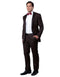 Mens Modern Wool Peak Trim Tuxedo in Brown