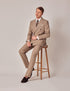 Mens Linen Suit For Beach Wedding - Summer Suit in Brown