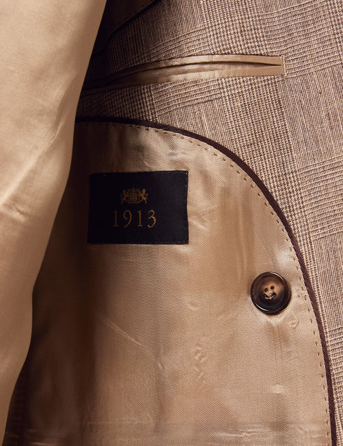 Mens Linen Suit For Beach Wedding - Summer Suit in Brown