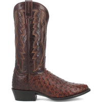 Dan Post Men’s Pershing Brown Full Quill Genuine Ostrich 13 Round Toe Cowboy Boot
