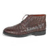 Los Altos Brown Genuine Caiman Crocodile Belly Ankle Boots