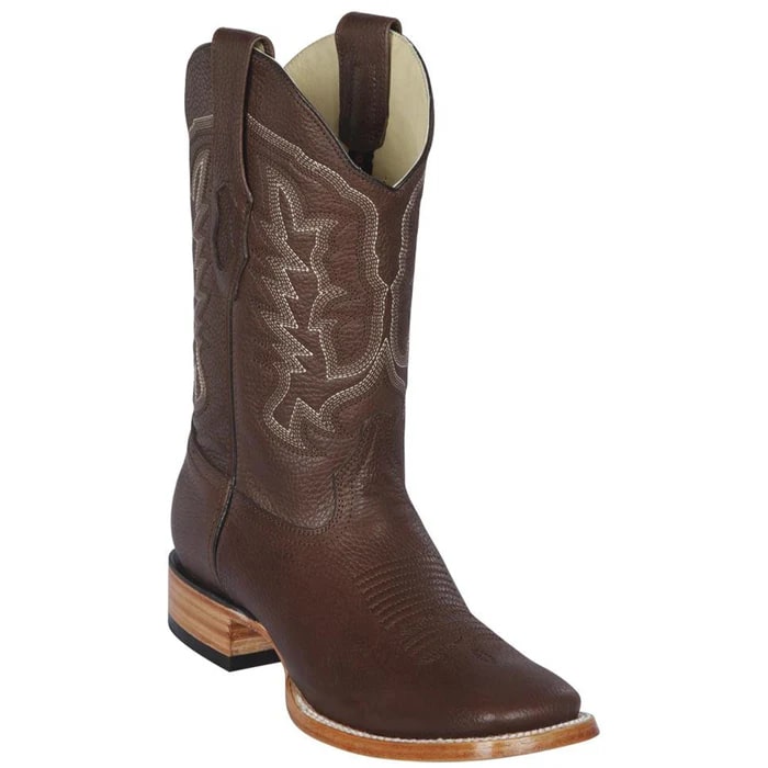 Los Altos Boots - Mens Dress Cowboy Boot - Low Priced  Brown Smooth Ostrich Short Cowboy Boots- in Brown main image 0
