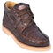 Los Altos Casual Brown Caiman & Ostrich Skin Sneakers