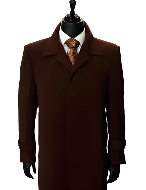 Carmel Zhao Dress Trench Dress Coat Priced Available In Big & Tall Sizes Coco Chocolate brown Top Coat