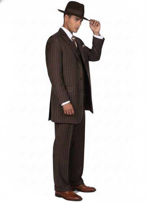 Brown Pinstripe - Zoot Suit