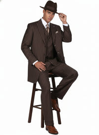 Brown Pinstripe - Zoot Suit