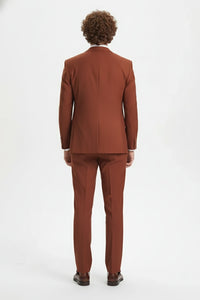 Brown Three-Piece Suit – Slim Fit
