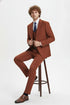 Brown Three-Piece Suit – Slim Fit