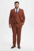 Brown Three-Piece Suit – Slim Fit