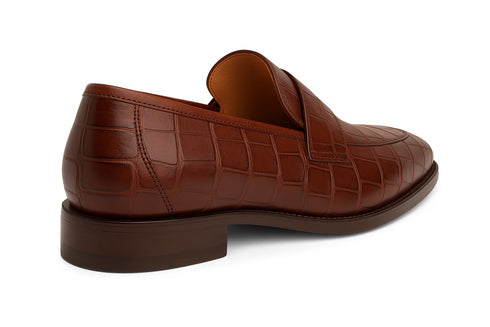 Piccolo Alligator Penny Loafer Blue By Mezlan Made In Spain Brand