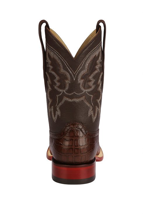 Botas Cuadrada de Cocodrilo Caiman Lomo