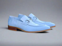 Buckle Loafer w Gator Embossed Leather Carrucci