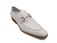 Carrucci Buckle Loafer w Gator Embossed Leather