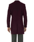Burgundy Fall/Winter Essential Slim Fit Overcoat Wool Blend