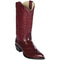 J Toe Cowboy Boots - J Toe Western Boots - Los Altos Boots - Mens Dress Cowboy Boot - Low Priced Burgundy Eel Cowboy Boots J-Toe- in Burgundy